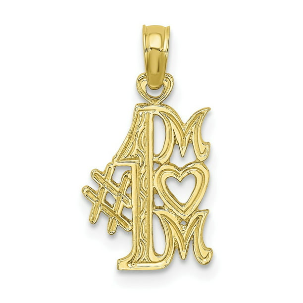 Details about   #1 Mom Pendant Charm Mother's Day Gift for Mom 10k Yellow Gold 